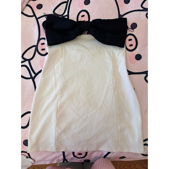 ZARA Short Dress With Tie Detail Bow‎ Size Large 7887/707 Blogger Favorite - Picture 6 of 14